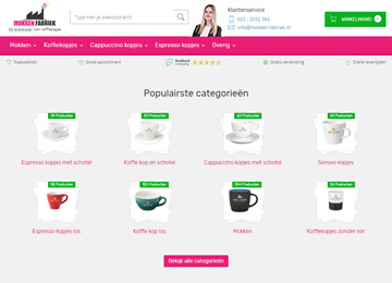 Screenshot van webshop mokken fabriek